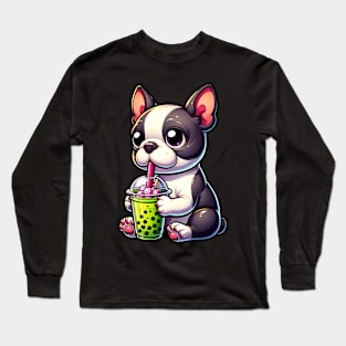 Boston Terrier Boba Long Sleeve T-Shirt